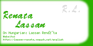 renata lassan business card